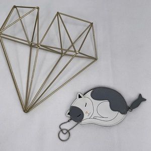 Rolf’s Leather Sleeping Cat Change Purse